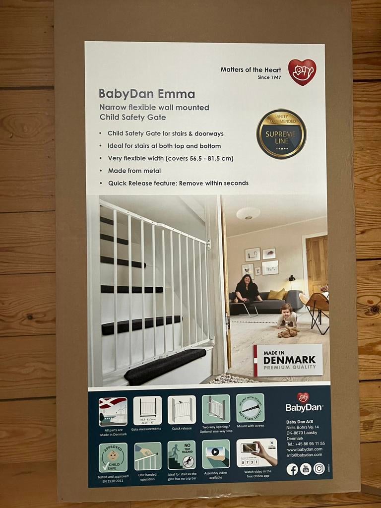 Traphek babydan Emma, Kinderen en Baby's, Traphekjes, Nieuw, Ophalen of Verzenden, Metaal of IJzer, Schroefhekje