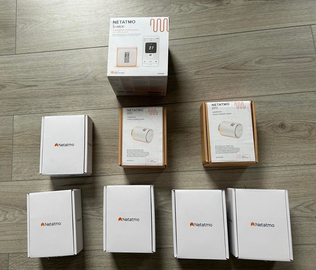 Kit vannes thermostatiques + Thermostat Netatmo, Bricolage & Construction, Chauffage & Radiateurs, Enlèvement ou Envoi, Comme neuf