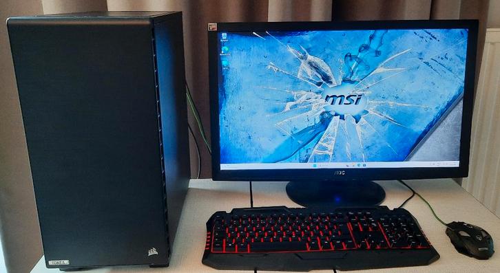 Complete Pc Msi - Win11, Computers en Software, Desktop Pc's, Zo goed als nieuw, 3 tot 4 Ghz, HDD, SSD, 16 GB, Met videokaart