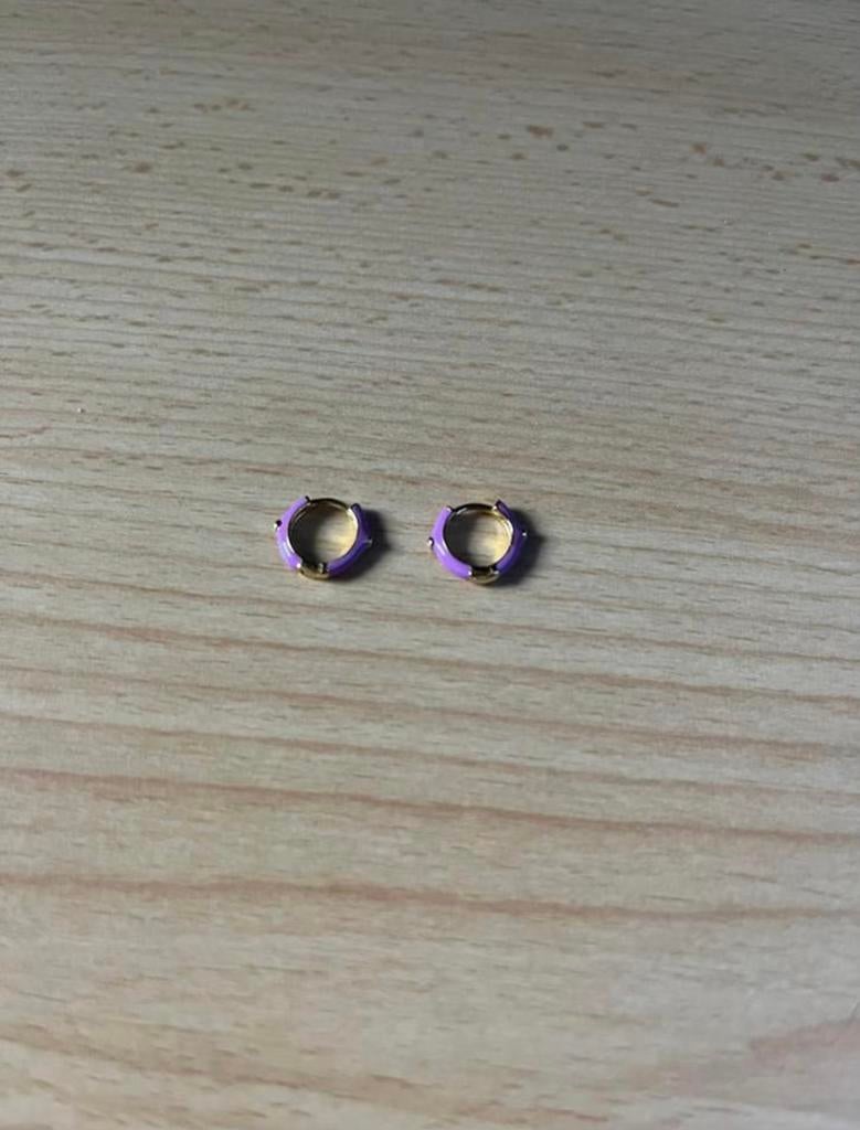 Oorringen Embrace, Bijoux, Sacs & Beauté, Boucles d'oreilles, Enlèvement ou Envoi, Or, Violet, Neuf