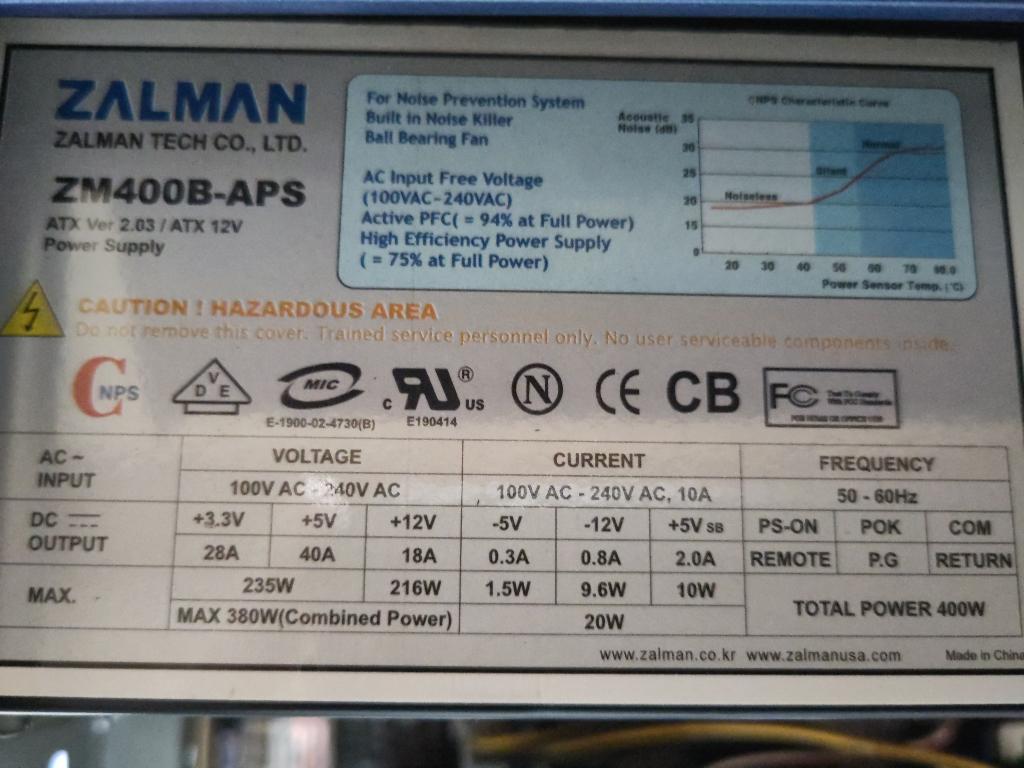 voeding zalman, Informatique & Logiciels, Ordinateurs Vintage, Enlèvement, Zalman