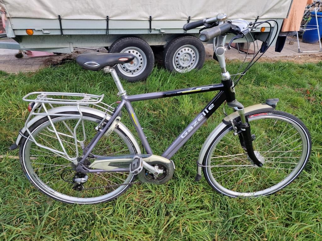 Herenfiets gazelle medeo pure 28" 53 cm, Ophalen, Gebruikt, Velgrem, Versnellingen