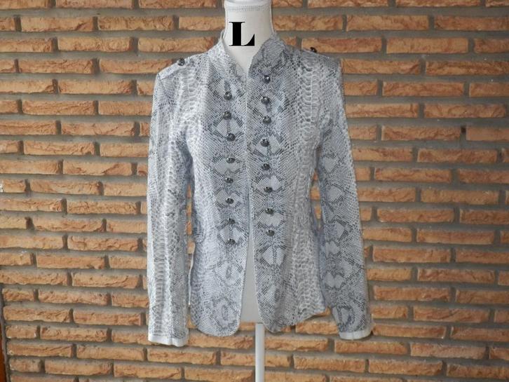 (114)- veste d'été femme t.40  grise - new collection -, Kleding | Dames, Jassen | Zomer, Zo goed als nieuw, Maat 38/40 (M), Grijs