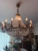 lustre ancien en cristal, style années 1950,, Enlèvement, Comme neuf, Métal
