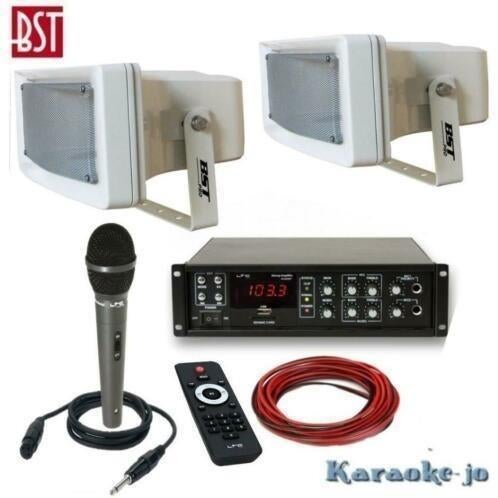 Muziek Omroep systeem met 2 Hoorn-luidsprekers 80Watt, Ophalen of Verzenden, Nieuw