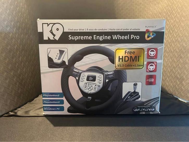 Playfect K9 Supreme Engine Wheel Pro voor PC, PS2, PS3, Games en Spelcomputers, Games | Sony PlayStation 3, Nieuw, Simulatie, 1 speler