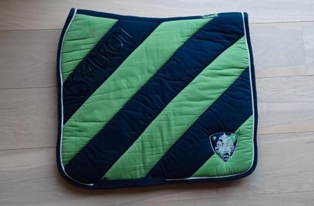 Zadeldekje Eskadron navy/green, Dieren en Toebehoren, Full (L), Zadeldekje, Ophalen of Verzenden, Zo goed als nieuw