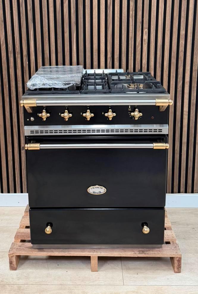 Mooie zwarte Lacanche 70 cm Fornuis (Gratis bezorgen), Elektronische apparatuur, Microgolfovens, Gebruikt, Vrijstaand, 60 cm of meer