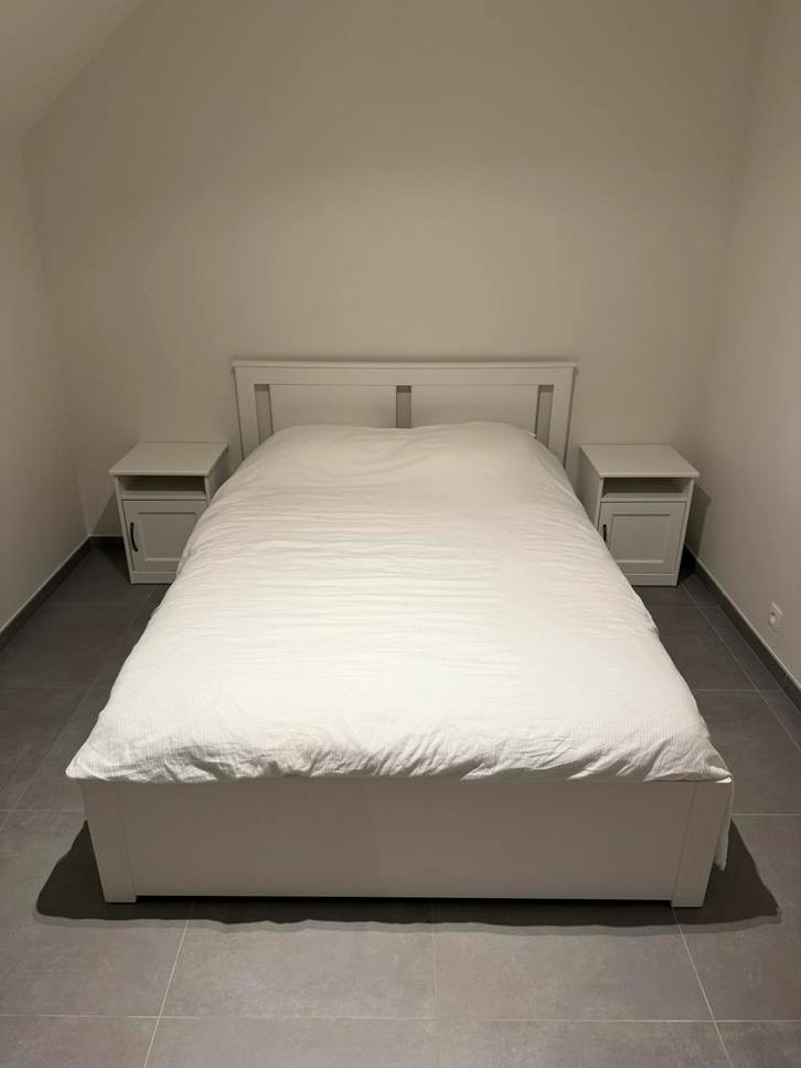 Belle chambre complète IKEA blanche en excellent état, Maison & Meubles, Chambre à coucher | Lits, Comme neuf, Enlèvement