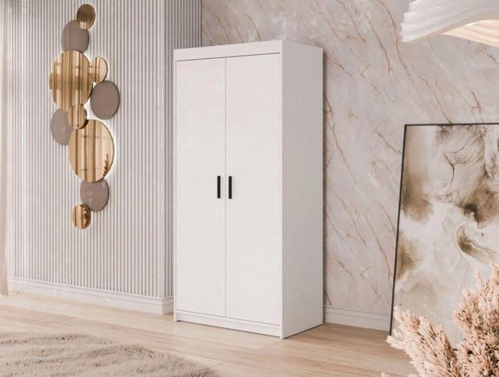 Witte draaideurkledingkast te koop– strak en tijdloos design, Huis en Inrichting, Kasten | Kleerkasten, Nieuw, 150 tot 200 cm