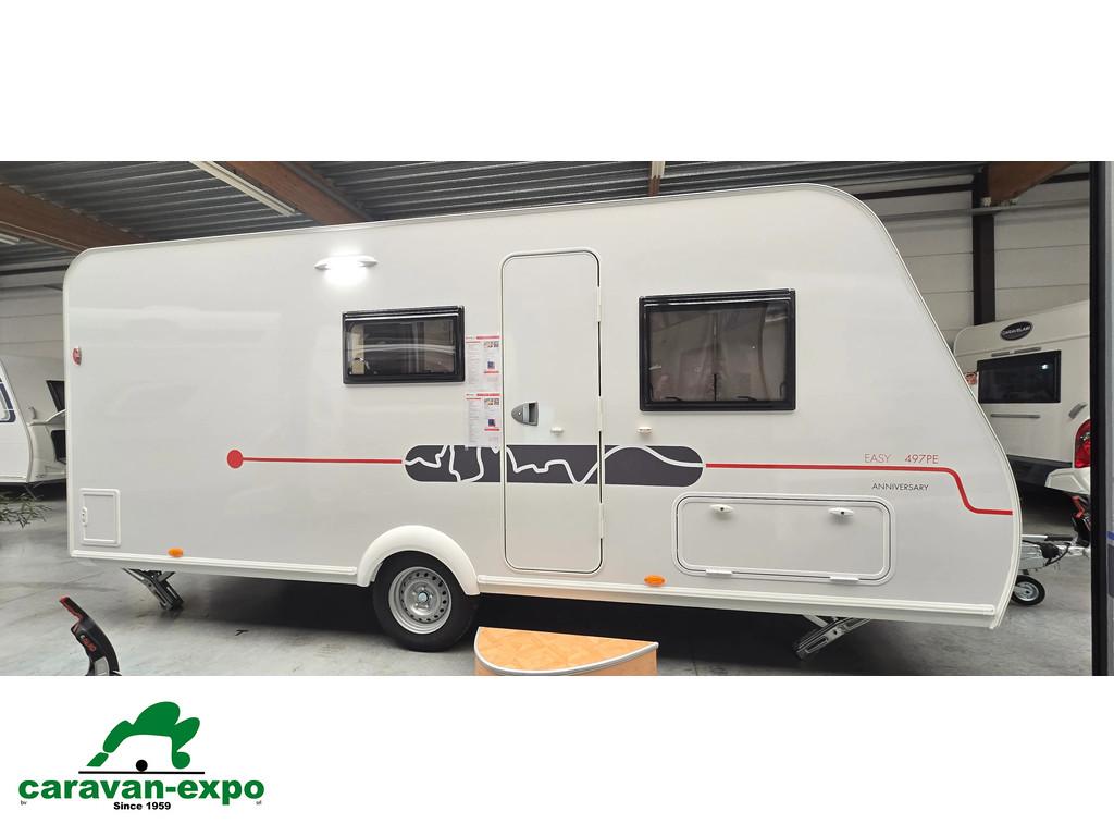 STERCKEMAN 497 PE EASY ANNIVERSARY, Caravanes & Camping, Caravanes, Entreprise, Plus de 6, 1000 - 1250 kg, Sterckeman, 5 à 6 mètres