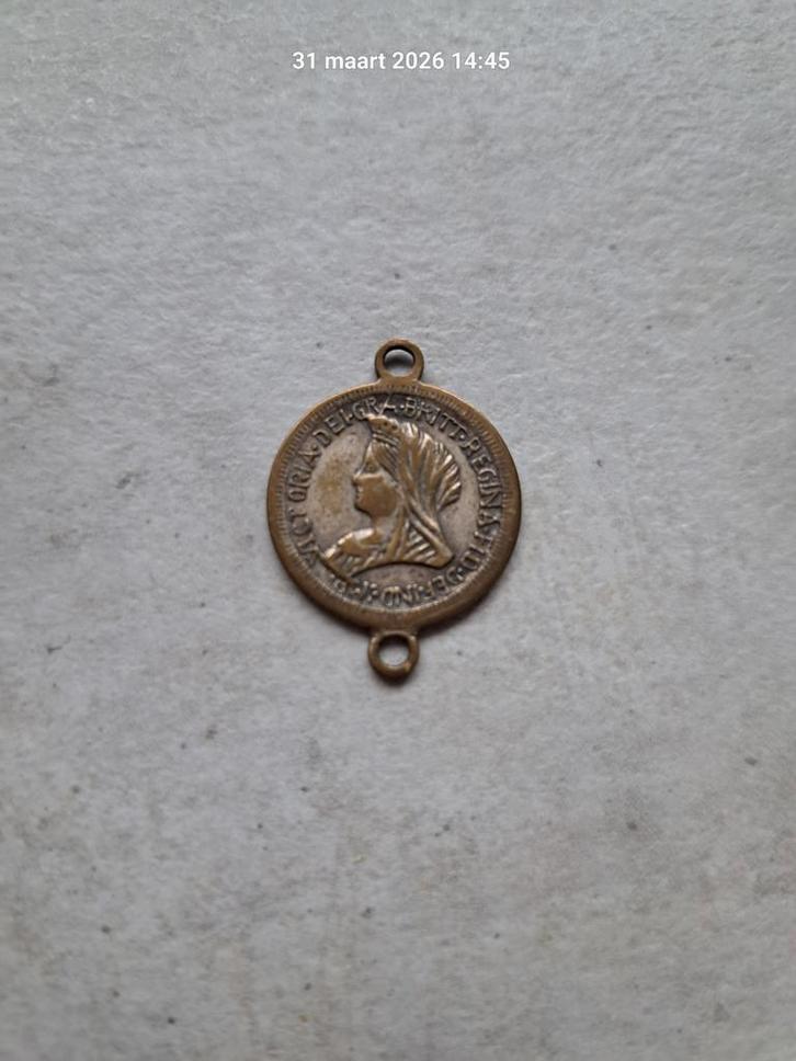 Bedeltje koningin Victoria, Timbres & Monnaies, Pièces & Médailles, Enlèvement ou Envoi