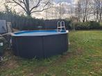 Gre stalen zwembad antraciet 3,75m. 120 diep, Tuin en Terras, Ophalen, Zo goed als nieuw