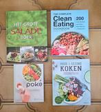 Pakket met 4 kookboeken over gezonde voeding, Enlèvement, Comme neuf
