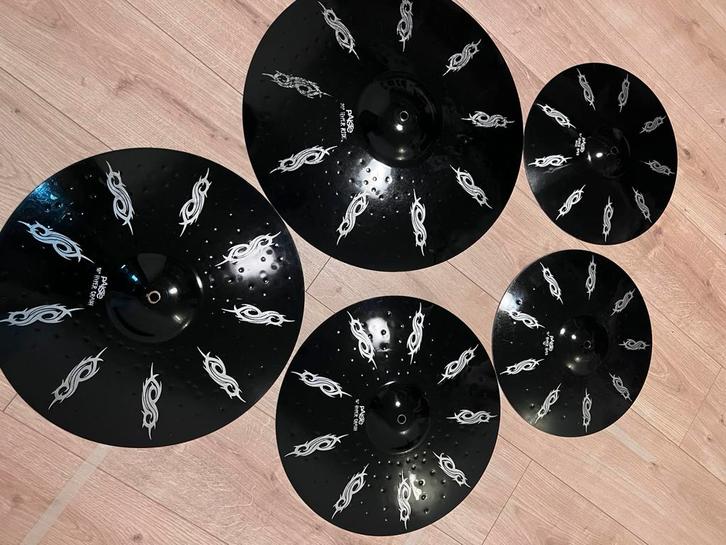 Paiste Joey Jordison (Slipknot) Black Alpha Hyper Cymbal Set, Muziek en Instrumenten, Drumstellen en Slagwerk, Zo goed als nieuw