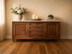 Superbe buffet en bois massif avec plateau en marbre, 25 à 50 cm, Avec tablette(s), Moins de 100 cm, 150 à 200 cm