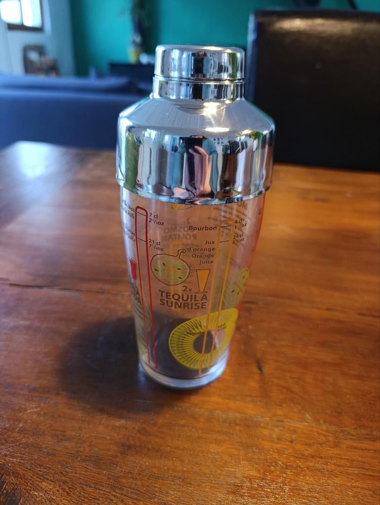 Glazen cocktail shaker, Ophalen of Verzenden