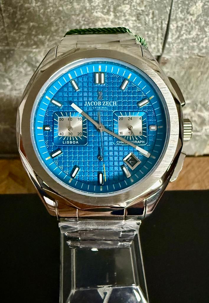 JACOB ZECH LISBOA SPORTS CHRONO VAUT449€! 💯%NOUVEAU !, Enlèvement ou Envoi, Neuf