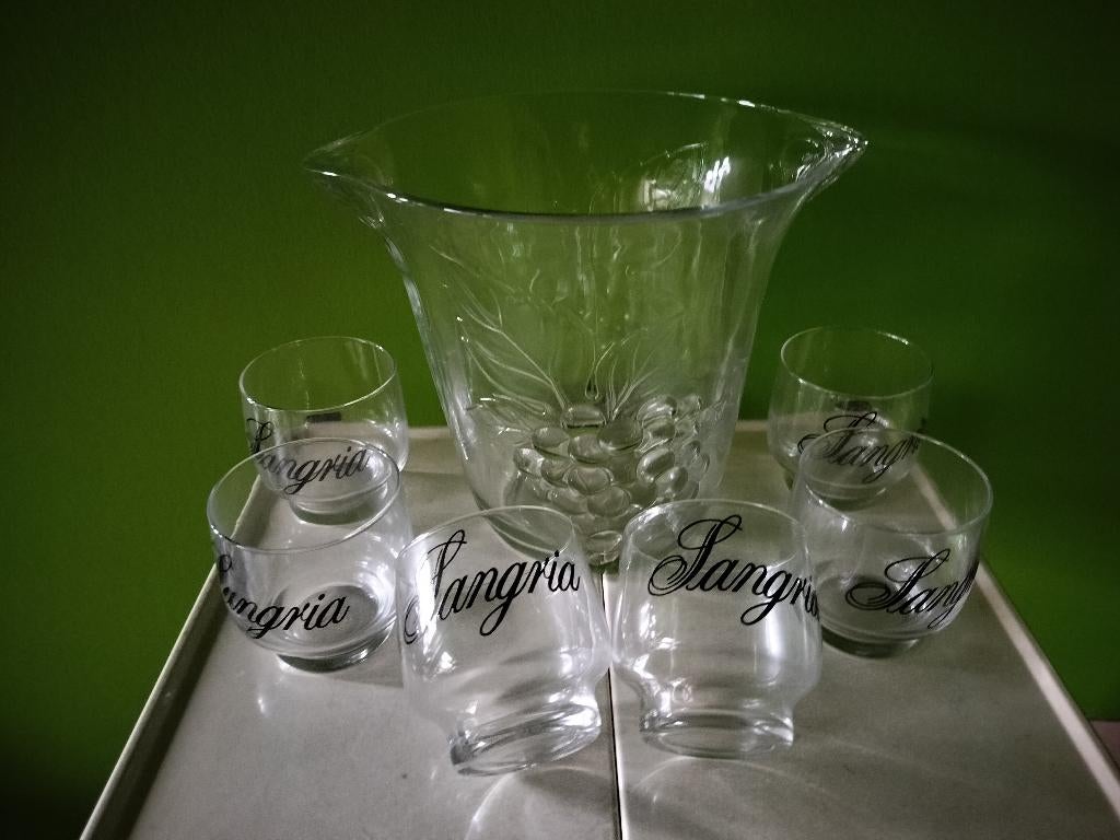 ⬇️ 🚨Retro Punchset / Champagnekoeler (Crescendo) + 6 Glazen, Verzamelen, Retro, Ophalen