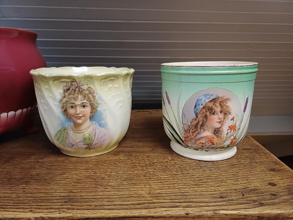 verschillende antieke vaas pot cachepot, Antiek en Kunst, Ophalen