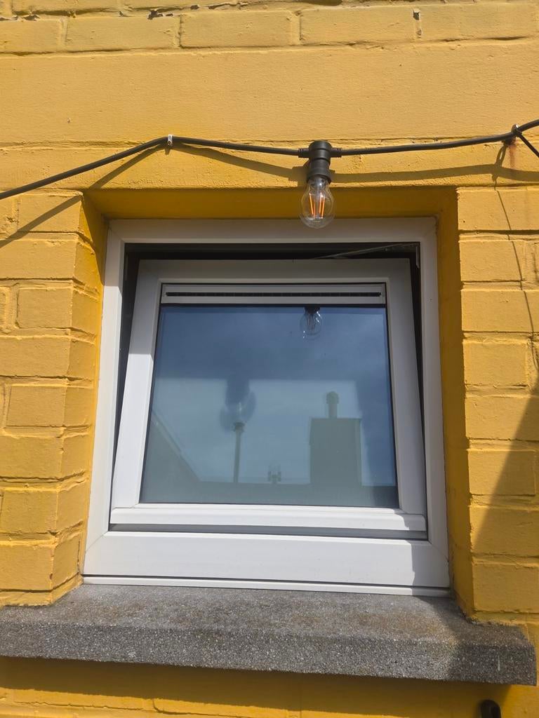 Witte PVC raam, Doe-het-zelf en Bouw, Glas en Ramen, Ophalen, Gevelraam of Ruit, Gebruikt, Minder dan 80 cm