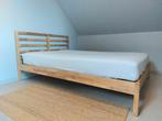 Houten 2-persoonsbed 140x200 IKEA TARVA (+ gratis matras), Huis en Inrichting, Slaapkamer | Bedden, Ophalen, Gebruikt, Bruin, 140 cm