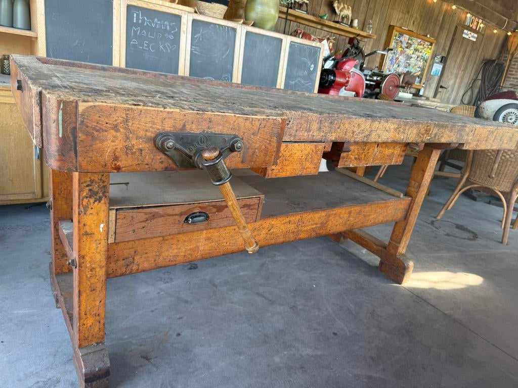 Werktafel keukentafel, Antiek en Kunst, Ophalen