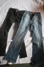 meisjes broeken  maat 164 zwart en jeans, Ophalen of Verzenden, Gebruikt, Jongen of Meisje, Broek