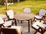 Teakhouten tuinset, Tuin en Terras, Tuinsets en Loungesets, Ophalen, Gebruikt, Hardhout, 6 zitplaatsen