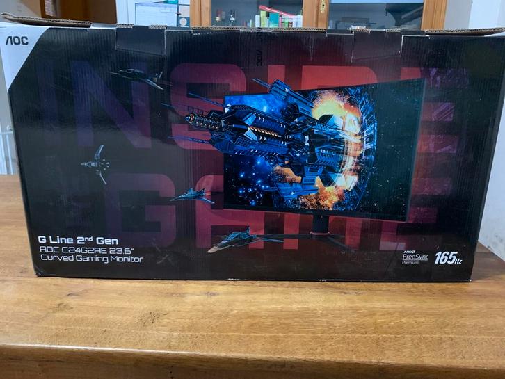 AOC C24G2AE écran pc incurvé 24 pouces, Informatique & Logiciels, Tapis de souris, Comme neuf, Enlèvement