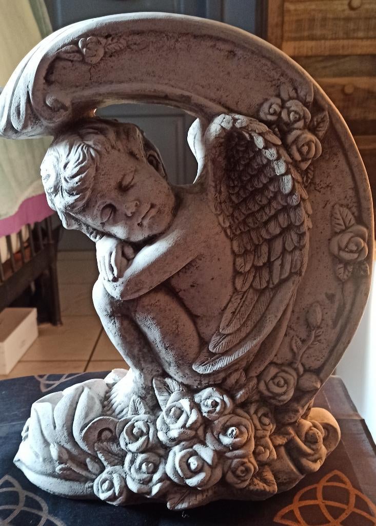 lune angélique en béton, Jardin & Terrasse, Enlèvement, Neuf, Béton, Ange