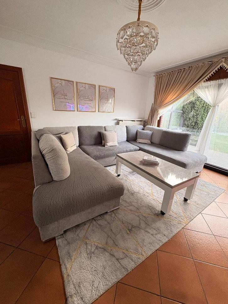 U-vormige bank, Huis en Inrichting, Zetels | Complete zithoeken, Gebruikt, Stof, Ophalen