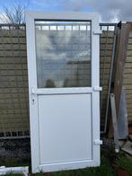 PVC Buitendeur Met Glas, Doe-het-zelf en Bouw, Deuren en Vliegenramen, Ophalen, 80 tot 100 cm, 200 tot 215 cm, Glas