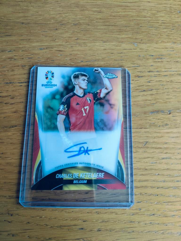 Topps Chrome Euro 2024 Charles De Ketelaere België Autograph, Ophalen of Verzenden