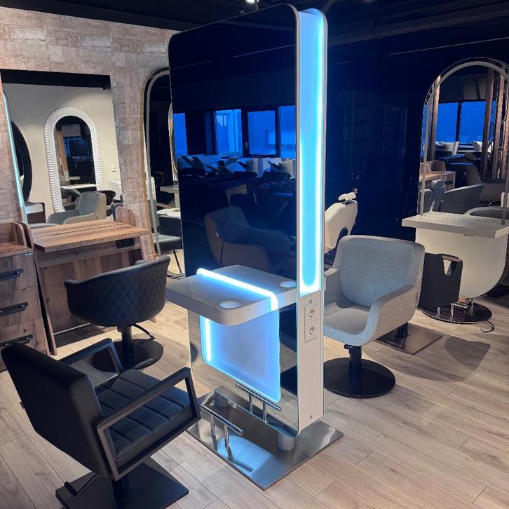 EILAND SPIEGEL KAPTAFEL KAPPER KAPSALON DUBBEL ZIJDIG WIT, Maison & Meubles, Accessoires pour la Maison | Autre, Neuf, Enlèvement ou Envoi