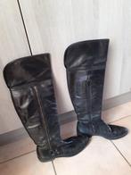 lange, zwarte, lederen laarzen, maat 39, Kleding | Dames, Schoenen, Hoge laarzen, Zwart, Gedragen, Ophalen