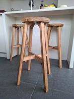 3 houten barkrukken, Maison & Meubles, Enlèvement