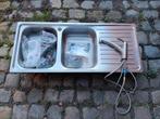 Dubbele spoelbak Franke met kraan Grohe en aansluitingen, Huis en Inrichting, Ophalen, Zo goed als nieuw