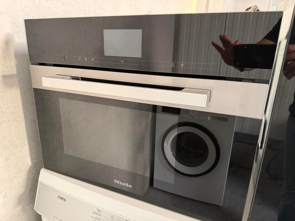 Prachtige Miele DGM7645 Combi stoomoven in nieuwstaat!, Microgolffunctie, Zo goed als nieuw, Inbouw, 45 tot 60 cm