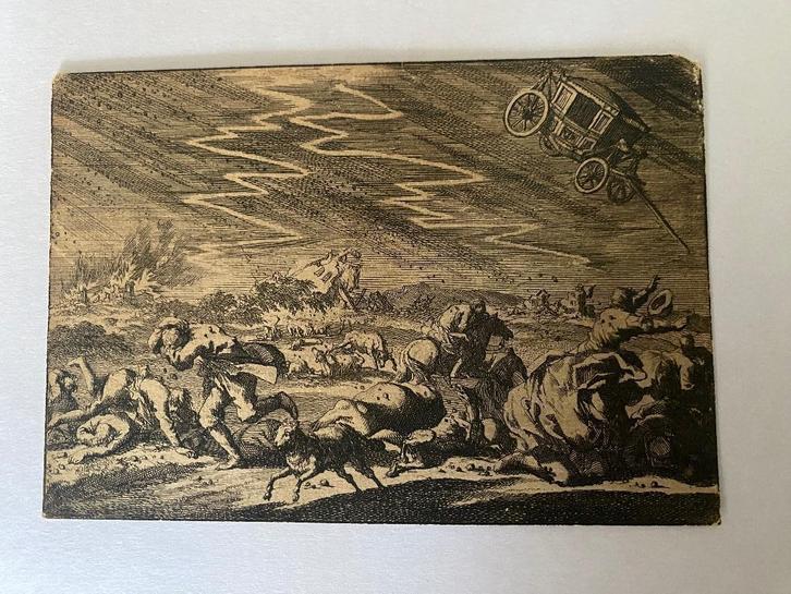 Zwaar onweer te Donsenhausen in Thuringen 1674 J Luyken ets, Antiek en Kunst, Kunst | Etsen en Gravures, Ophalen of Verzenden
