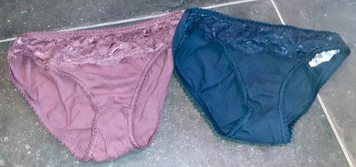 slip set 2 met kant Zeeman M, Kleding | Dames, Ondergoed en Lingerie, Slip, Ophalen of Verzenden