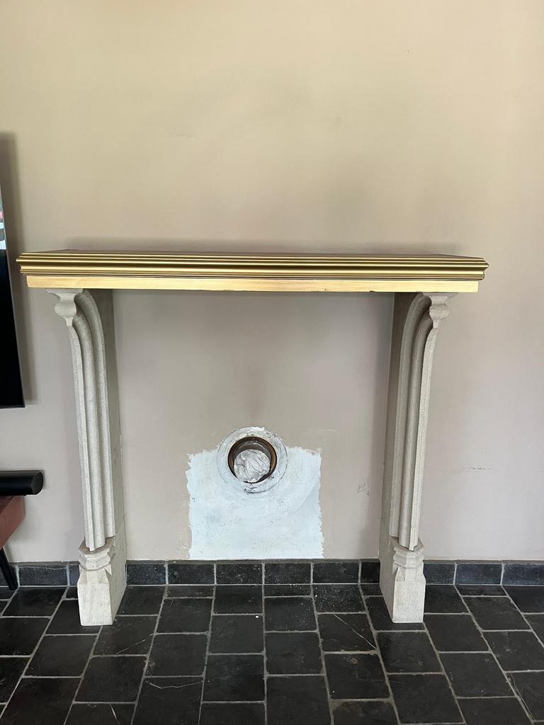 Sierschouw van natuursteen zandsteen, Ophalen, Gebruikt