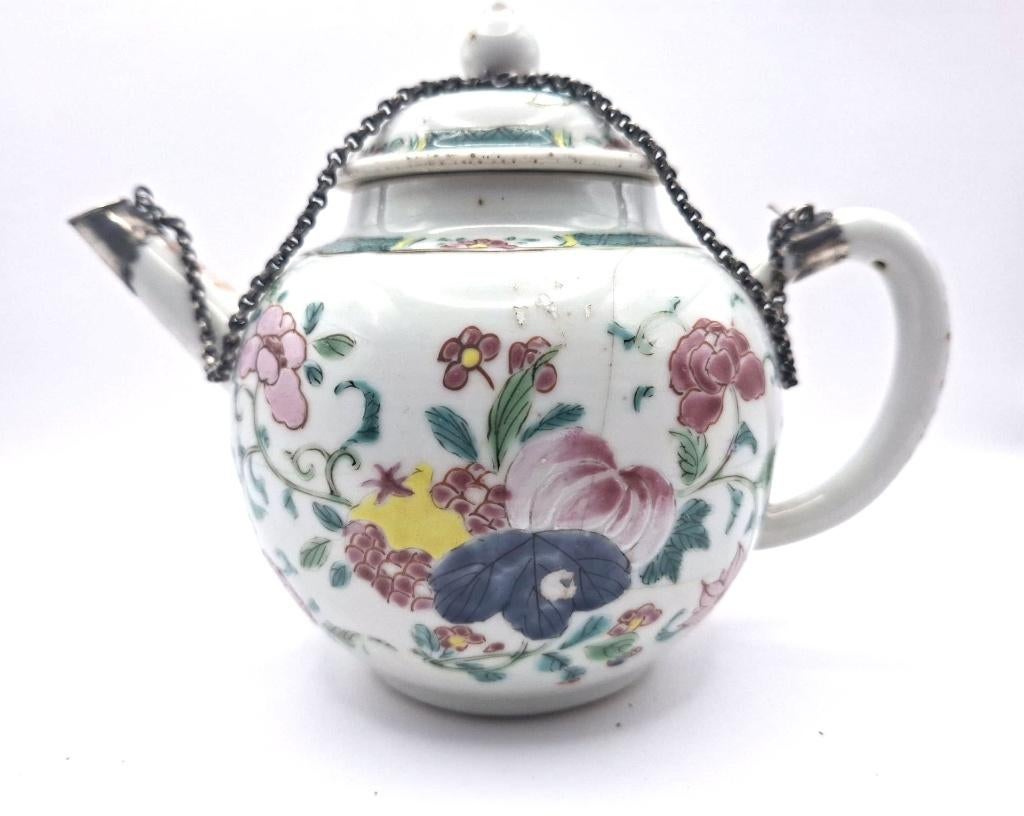 Chinees porselein familie rose theepot, Antiek en Kunst, Verzenden