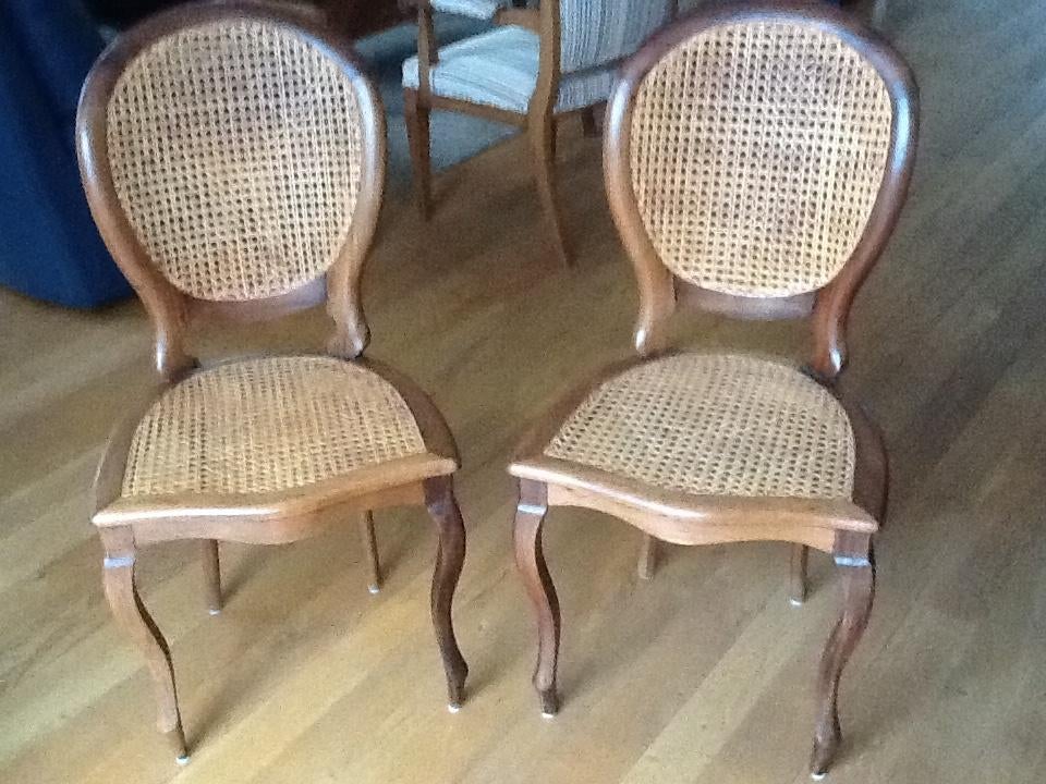 4 Chaises cannées style Louis XV, Antiquités & Art, Enlèvement