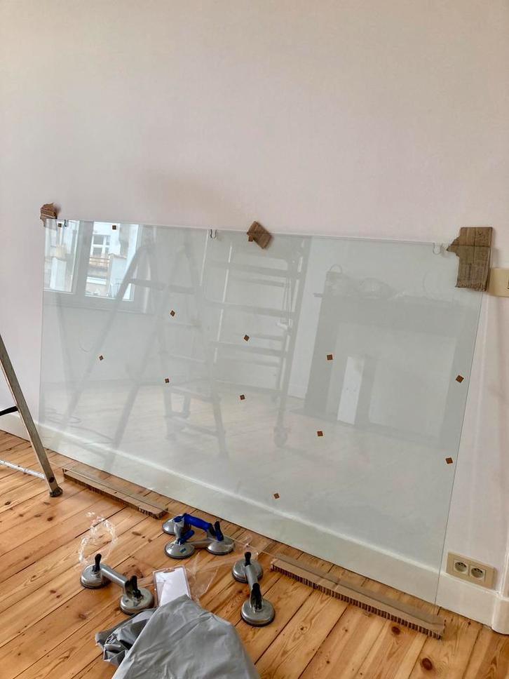 Paroi de douche en verre trempé 120/200 cm, Bricolage & Construction, Sanitaire, Neuf, Douche, Verre, Enlèvement