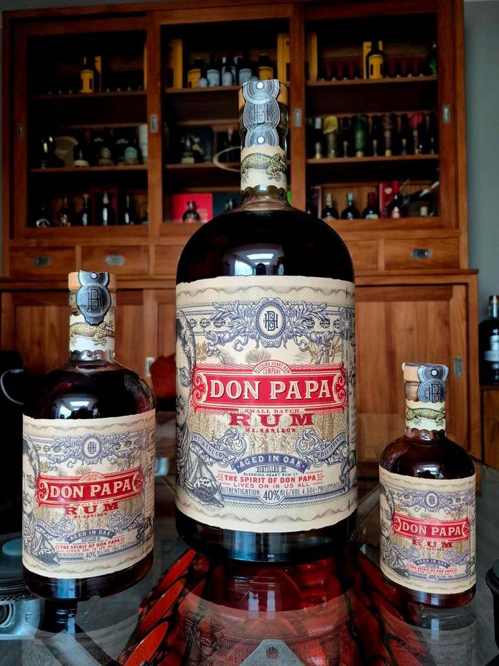 Don papa small batch set...4.5L 0.7L 0.2L, Collections, Vins, Enlèvement ou Envoi