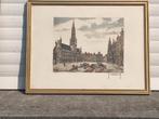gravure grand place de bruxelles signe roger hebbelinck, Enlèvement ou Envoi