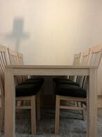 Eettafel + 6 stoelen uit Vlaamse eik, Ophalen