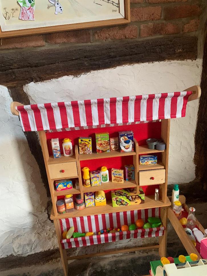 Djeco: jeu d’imitation, la marchande, Enfants & Bébés, Jouets | Jouer aux cuisines, Comme neuf, Jouer à la cuisine, Bois, Enlèvement