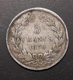 République Française 5 francs, 1870 'K' Bordeaux, Enlèvement ou Envoi, France, Monnaie en vrac, Argent